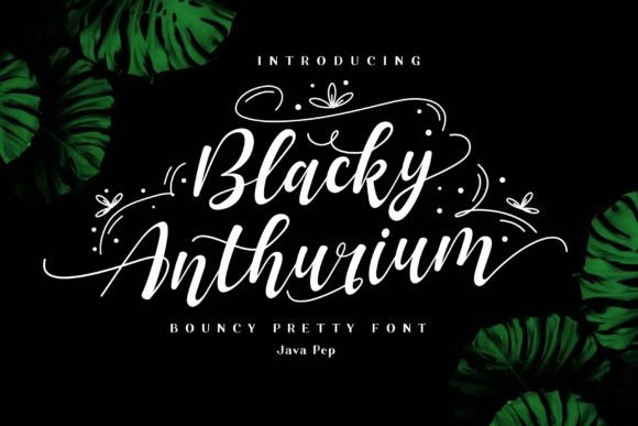 Blacky Anthurium: A Script Typeface for Elegant Editorial Design