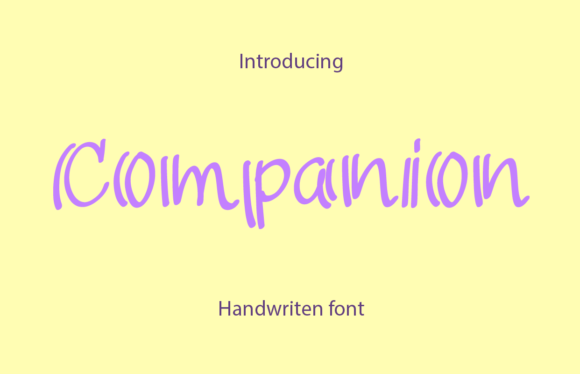 Companion: A Handwritten Typeface for Editorial Design