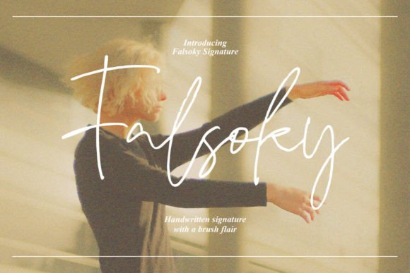 Falsoky: A Handmade Script Font That Feels Like a Signature
