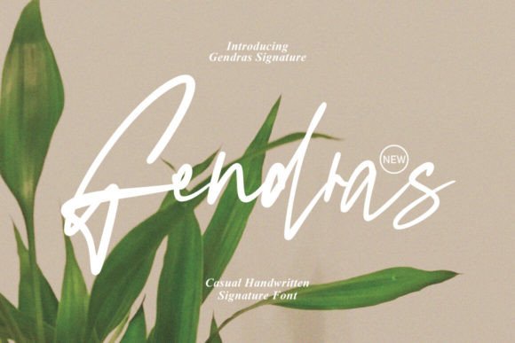 Gendras: A Signature Script Font for Editorial Elegance