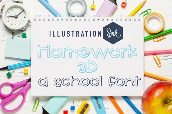 Homework 3D: A Playful, Vibrant Display Font for Branding