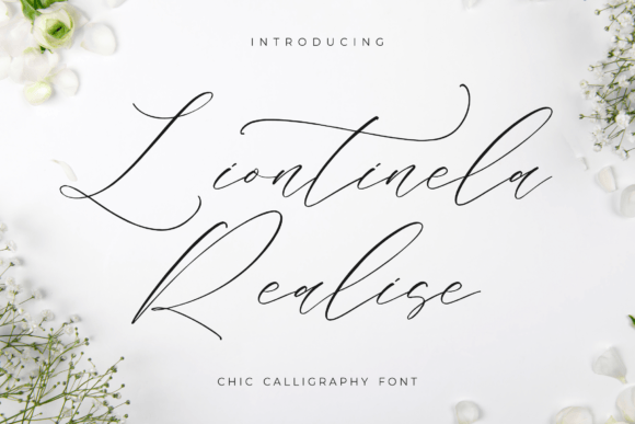 Liontinela Realise: A Chic Script Typeface for Modern Luxury Branding