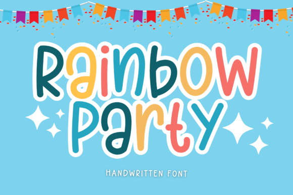 Rainbow Party: A Handwritten Font That Feels Like a Warm Welcome