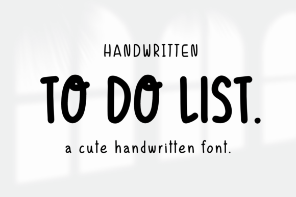Why To Do List Is the Perfect Handwritten Font for Editorial Design